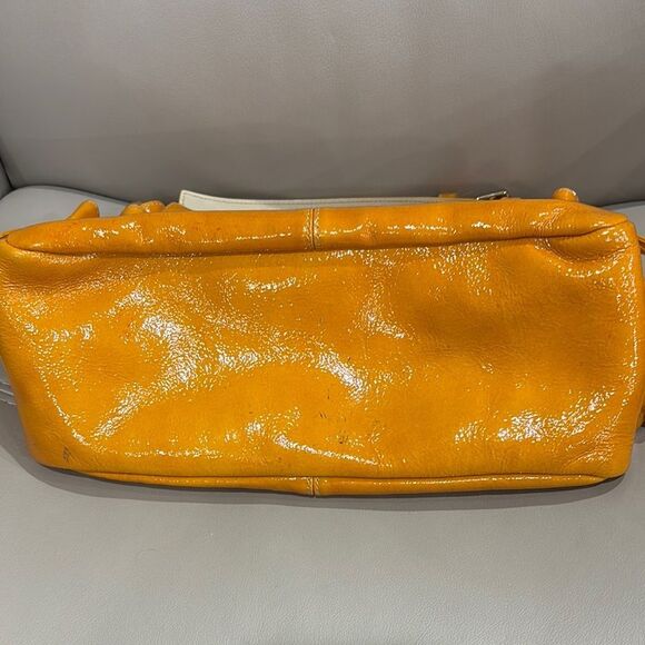 Dooney & Bourke Orange Patent Leather Shoulder Bag - Picture 6 of 8